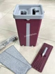 Комплект швабра с ведром на 8 л Scratch Cleaning Easy Mop с автоматическим отжимом и складной ручкой (бордо) - изображение 1