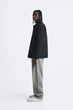 Утеплена куртка сорочка з ріпстопу Zara M чорний 6985/460/800 - изображение 4