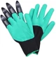 Рукавички граблі садові Garden Genie Gloves, пластикові наконечники кігті - зображення 9