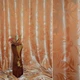 Жаккард двухсторонний цветок крупный рыжий, ш.280 (31453.068) - изображение 3