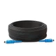 Патч-корд оптичний NanoConnect FTTH SC/UPC-SC/UPC Чорний LSZH, Singlemode G.652.D, Simplex - 100 м - зображення 1