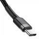 Кабель USB Baseus Cafule Type-C 3A 2m, Black+Gray (CATKLF-HG1) - зображення 3