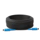 Патч-корд оптичний NanoConnect FTTH ADSS SC/UPC-SC/UPC Чорний LSZH, Singlemode G.652.D, Simplex - 25 м - зображення 1