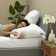 Подушка для сна IDEIA Nordic Comfort 70х70 Антиаллергенное волокно чехол со стежкой Белая (4820227285570) - изображение 4
