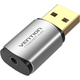 Звуковая плата Vention Audio USB 1х3,5mm jack 4pin Metal (OMTP-CTIA) (CDLH0) - изображение 1