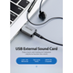 Звуковая плата Vention Audio USB 1х3,5mm jack 4pin Metal (OMTP-CTIA) (CDLH0) - изображение 2