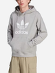 Худі оверсайз чоловіче Adidas Adicolor Classics Trefoil Hoodie "Сіре Heather" IM4490 S Сіре (4066761655787) - зображення 1