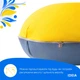 Подушка для сна и отдыха, для беременных П-формы IDEIA 140х75х20 см с наволочкой на молнии желто/голубая (8-33722*003) - изображение 7