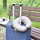 Подушка-рогалик IDEIA Travel для путешествий 32х32 см Светло-серая / Серая (2200004288109) - изображение 2