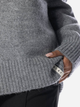 Pulower damski Olaf V-Neck Oversized Sweater WMN "Heather Grey" W140710-HEATHER-GREY XS Szary (8720104770426) - obraz 4