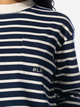 Лонгслів довгий жіночий Olaf Stripe Sweatshirt WMN W140203-NAVY-WHITE M Темно-синій (8720104767204) - зображення 3