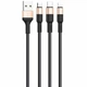 Дата-кабель 3 в 1 Lightning + MicroUSB + Type-C to USB 1m Hoco X26 - изображение 1