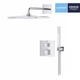 Душова система прихованого монтажу GROHE QuickFix Precision 34879000 із верхнім душем латунь хром CV033603 - зображення 7