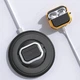 Защитный ударопрочный чехол Air Case для беспроводных наушников AirPods Pro / AirPods Pro 2 Black - White (с карабином) - изображение 3