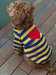 Свитер вязаный для собак Dogs Bomba полосатый сине желтый с сердцем 2 - изображение 2