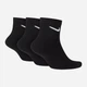 Zestaw skarpetek bawełnianych damskich 3 pary Nike U Nk Everyday Cush Ankle 3Pr SX7667-010 M (38-42) Czarny - obraz 2