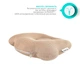 Подушка Papaella ортопедическая Мишка Бейби Midi 20х27х5/3.5 Бежевая (4820227281619) - изображение 6