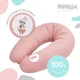 Подушка для беременных и кормления Papaella 30 х 170 см Горошек пудра (4820227284986) - изображение 2