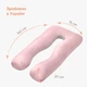 Подушка для беременных и отдыха Sleepingg U-Shape формы Антиаллергенное волокно с наволочкой и молнией Пудра (4820227283477) - изображение 4