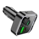 FM-трансмітер модулятор BOROFONE BC53 Audio Reciver PD20W+QC3.0 2USB/Type-C car BTV5.0 38W FM transmitter швидке автомобильне зарядне для телефону з підствіткою Чорний - изображение 3