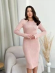 Платье вязаное миди осеннее женское ARTKNIT Verity S-M Персиковое (4823093455481) - изображение 2