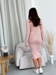 Платье вязаное миди осеннее женское ARTKNIT Verity S-M Персиковое (4823093455481) - изображение 3