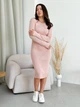 Платье вязаное миди осеннее женское ARTKNIT Verity S-M Персиковое (4823093455481) - изображение 5