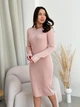 Платье вязаное миди осеннее женское ARTKNIT Verity S-M Персиковое (4823093455481) - изображение 7