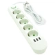 Мережевий фільтр живлення Voltronic F05U, 5роз EU, 3*USB White (F05U-White) - изображение 1