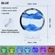 Настольная LED лампа ночник RGB песочные часы Картина подвижный песок USB светильник UKC 3D Sandscape синий - изображение 7