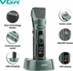 Аккумуляторная беспроводная машинка для стрижки волос VGR V-696 с LED дисплеем и ТУРБО режимом зеленый с черным - изображение 1