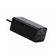 Мережевий зарядний пристрій 2USB+2Type-C (1,5 м)+кабель подовжувач Type-C to Type-C 100W, GaN3 Pro, Baseus (CCGP000101) - зображення 2