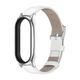 Ремінець шкіряний Mi Jobs для фітнес браслета Xiaomi Mi Band 7 Білий + срібло (mrk2192) - зображення 2