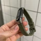 Ремінець силіконовий з металевою капсулою Mi Jobs Premium Comfort для фітнес браслета Xiaomi Mi Band 3 4 5 6 Хакі (mrk2232) - зображення 6