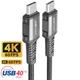 Кабель швидкісний USB 4.0 Type-C на Type-C ACEFAST ALUMINUM ALLOY (1m, 40Gbps, 240W, 4K). Black - зображення 1