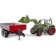 Спецтехника Bruder Трактор Fendt Vario 211 с передним погрузчиком и прицепом (02182) - изображение 2