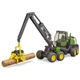 Масштабная модель автомобиля Bruder Харвестер John Deere 1270G с 1 бревном (02135) - изображение 9