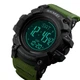 Cпортивний чоловічий наручний годинник Skmei 1356 Compass з компасом удароміцний (Зелений) - зображення 2