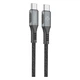 Дата кабель Type-C to Type-C 1.2m CBGPD60WTT1 60W grey Intaleo (1283126518096) - зображення 1