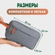 Чоловіча Дорожня Косметичка Органайзер Сумка для косметики та туалетного приладдя, сіра - зображення 9
