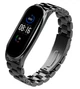 Ремешок MiJobs Plus металлический для Xiaomi Mi Band 5/6/4/3 Черный (mrk2072) - изображение 1