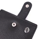 Мужской горизонтальный бумажник среднего размера из натуральной кожи ST Leather с монетницей и хлястиком черный (bg224fash84) - изображение 6