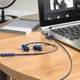 Наушники HOCO Oceanic universal earphones with mic M86 синие - изображение 3