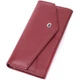 Кошелек для женщин из натуральной кожи с геометрическим клапаном ST Leather Wallet 22547 Бордовый - изображение 1