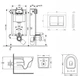 Готовое решение Qtap для ванной комнаты: подвесной унитаз Swan Rimless 520х360х320 + комплект инсталляции Nest 4 в 1 (квадратная клавиша Satin) - изображение 2