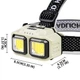 Фонарь налобный HX-816-2COB (white+red), Waterproof, 1x18650, ЗУ Type-C, Box - изображение 2