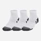 Набор мужских носков коротких хлопковых Under Armour Performance Cotton 3p Qtr 1379528-100 M 3 пары Белый (196883995233) - изображение 1