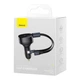Автомобільний зарядний пристрій Baseus Enjoyment Retractable 30W with Lightning/USB-C Cable Black (CGTX000001) - зображення 5