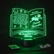 Светильник 3D, LED ночник учителю, подарок от учеников на выпускной (16 цветов свечения) под заказ (НЧ0029-2) - изображение 1