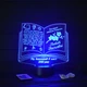 Светильник 3D, LED ночник учителю, подарок от учеников на выпускной (16 цветов свечения) под заказ (НЧ0029-2) - изображение 6